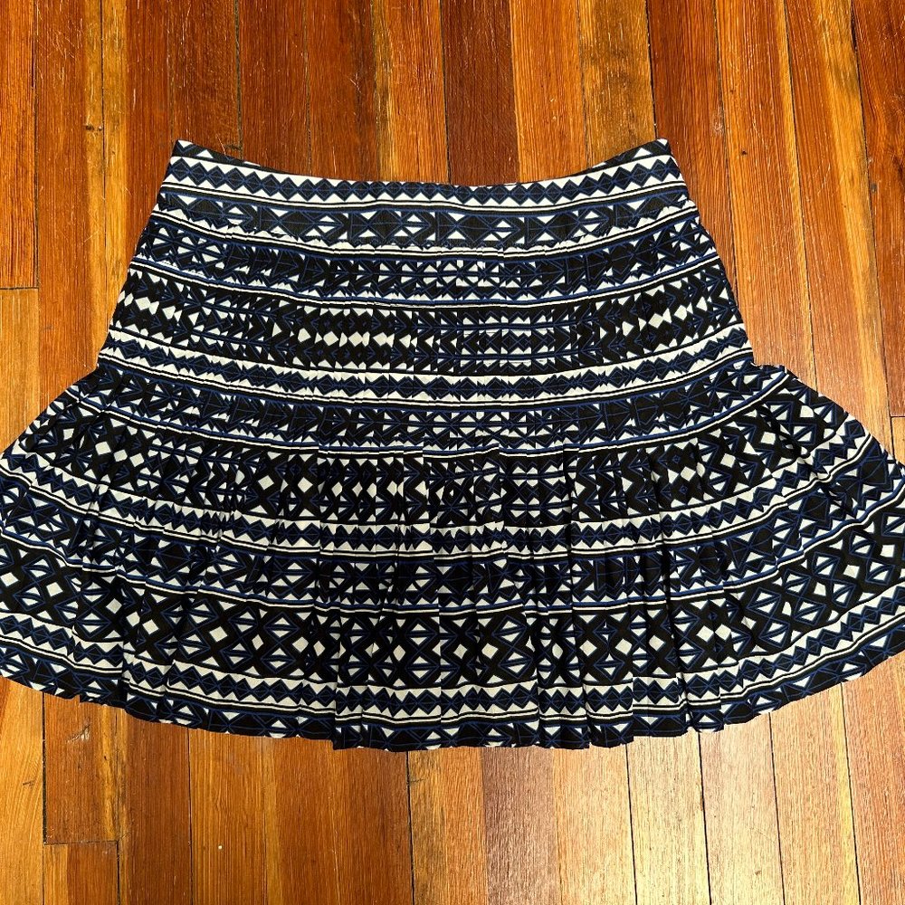 Pleated, Patterned J. Crew Skater Skirt Sz 12